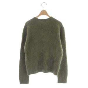Drawer カシミヤファークルーネックニット 長袖 プルオーバー 2 カーキ