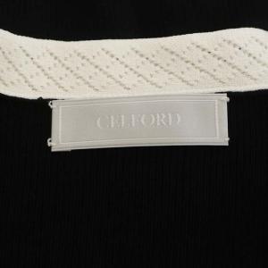 CELFORD 22SS Vネックカーディガン ニット 長袖 ブラック ホワイト