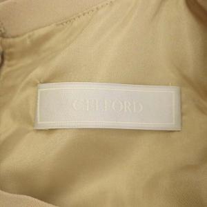 CELFORD プリーツワンピース ロング 長袖 ボウタイ 38 ベージュ