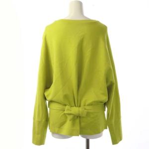 ADORE 21AW ストレッチダンボールカットソー 長袖 デザイン プルオーバー 38 ライムグリーン