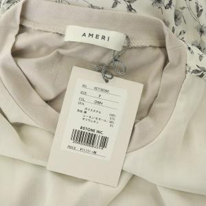 Ameri VINTAGE SEE THRUGH FHSH TAIL ワンピース シフォン 切替 F オフホワイト