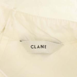 CLANE 2WAY OPEN SHOULDER TOPS シャツ ブラウス 長袖 チュニック丈 リボンベルト付き 2 オフホワイト