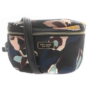 ボディバッグ ショルダーバッグ 総柄 ロゴ ネイビー WKRU6099