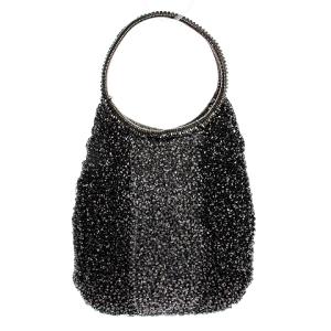 ハンドバッグ ワイヤー 茶 ブラウン