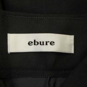 ebure プリーツロングスカート フレア タック 36 ライトグレー