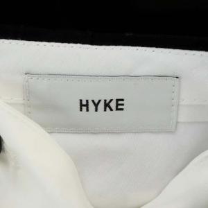 HYKE 20AW レイヤードスカート ロング フレア ウール 1 黒 白 ブラック ホワイト