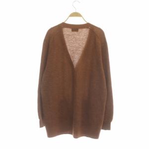 Acne Studios アルパカ混ニットカーディガン 長袖 Vネック オーバーサイズ XS ブラウン