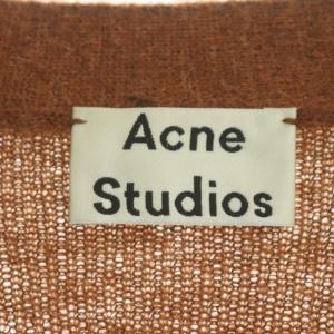 Acne Studios アルパカ混ニットカーディガン 長袖 Vネック オーバーサイズ XS ブラウン