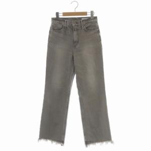 THE TAYLOR デニムパンツ ジーンズ ストレート フリンジ ストレッチ ダメージ加工 23 グレー