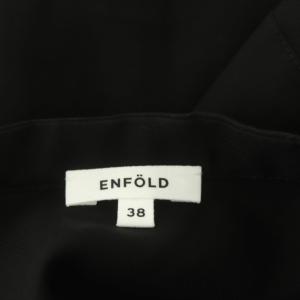 ENFOLD 21SS Sheer Twill ロングシャツワンピース シアー ロング 前開き 38 ブラック