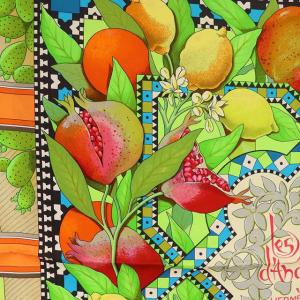 HERMES カレ90  Les Jardins d' Andalousie スカーフ シルク マルチカラー