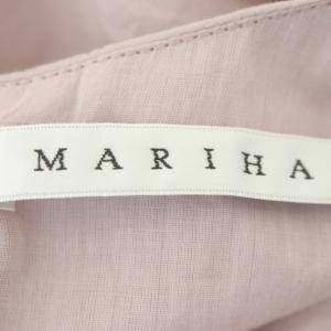 MARIHA ワンピース ティアード フレア ボーダー 38 スモークピンク