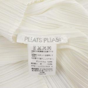 PLEATS PLEASE ISSEY MIYAKE イッセイミヤケ 数字レース 長袖プリーツシャツ  4  ホワイト