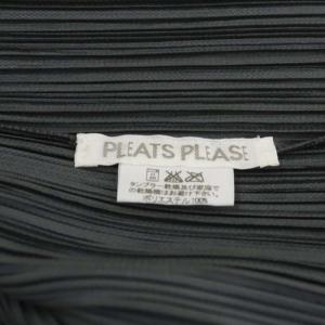 PLEATS PLEASE ISSEY MIYAKE プリーツカーディガン 長袖 ノーボタン ミドル丈 3 グレー