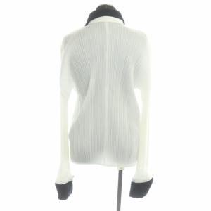 PLEATS PLEASE ISSEY MIYAKE プリーツ 長袖 ブラウス 4 ホワイト