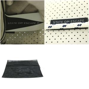 STATE OF ESCAPE トートバッグ 2way パンチング ネオプレン ポーチ付き ホワイト