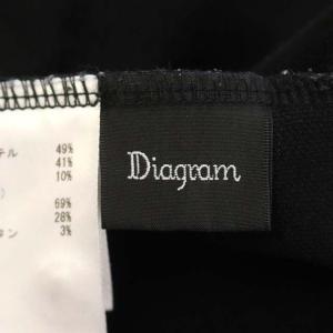 Diagram GRACE CONTINENTAL 21AW シャツカットコンビトップ カットソー フリル 長袖 切替 36 ブラック ホワイト