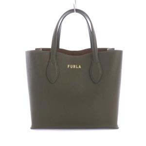 ハンドバッグ ミニ ロゴプリント スモークグリーン