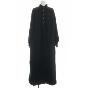 Ron Herman TEN カフタンドレス シャツワンピース 長袖 ロング ギャザー ブラック