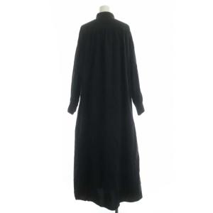 Ron Herman TEN カフタンドレス シャツワンピース 長袖 ロング ギャザー ブラック