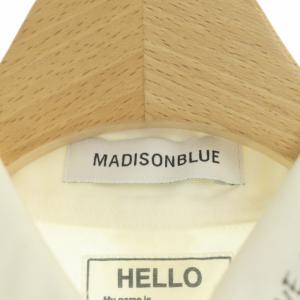 MADISONBLUE ロングスリーブメッセージシャツ ボタンダウン 2 ホワイト