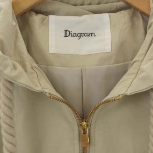 Diagram GRACE CONTINENTAL 21SS フードワークジャケット ブルゾン ジップアップ 金ボタン 36 ライトベージュ