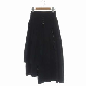 STITCH TIERED SKIRT スカート イレギュラーヘム イレヘム S ブラック