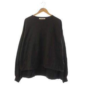 オーバーサイズ スウェット プルオーバー トレーナー 長袖 裏パイル F ダークグレー