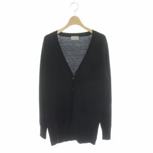 ×JOHN SMEDLEY ウールVネックカーディガン 長袖 2 ブラック