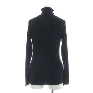 MARGARET HOWELL JOHN SMEDLEY リブ タートルネックニットカットソー 長袖 2 ネイビー