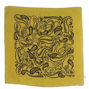 MARGARET HOWELL スカーフ シルク ペイズリー柄 カーキ