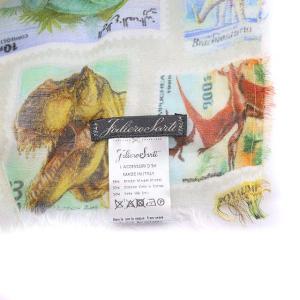 Faliero Sarti ストール モダール 恐竜柄 マルチカラー