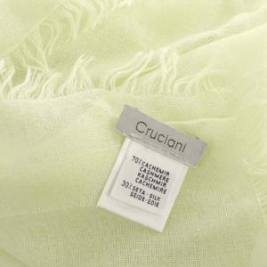 Cruciani ストール カシミヤ シルク混 フリンジ 大判 ライトグリーン