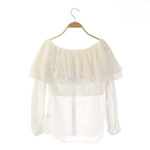 Diagram GRACE CONTINENTAL 22SS フリルレイヤーブラウス シャツ 長袖 36 ホワイト