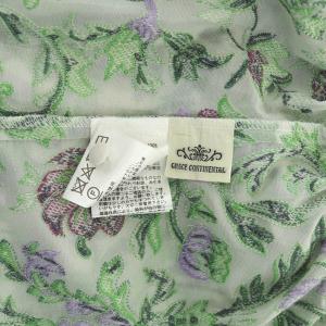 GRACE CONTINENTAL 22SS マルチオーナメント刺繍ワンピース チュール 36 緑