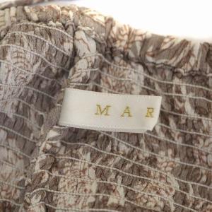 MARIHA 花の風のドレス キャミソールワンピース キャミワンピース フレア シャーリング ロング 花柄 グレージュ オフホワイト ブラウン