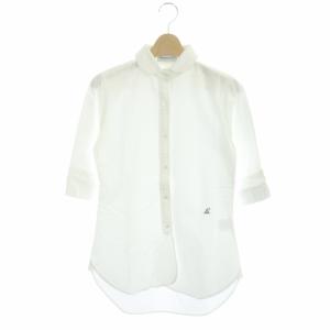 シャツ ラウンドカラー B刺繍 0 ホワイト