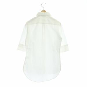 MADISONBLUE シャツ ラウンドカラー B刺繍 0 ホワイト