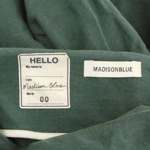 MADISONBLUE リネン ロングフレアスカート マキシ 00 グリーン 緑