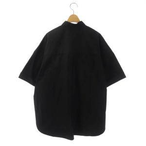 ENFOLD ワイドシャツ ヘビーコットン 比翼仕立て 38 ブラック