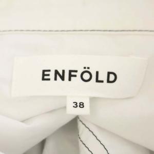 ENFOLD C/LIタイプライター アシンメトリールーズシャツ 38 ホワイト