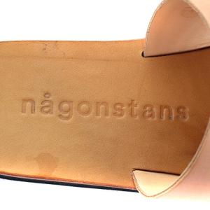 nagonstans サンダル トング レザー 36 23cm 茶 ブラウン