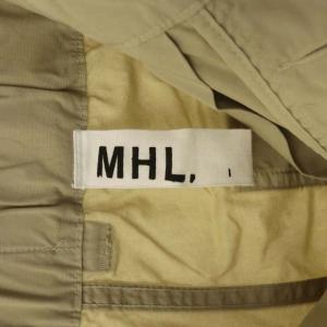MHL. 21SS FINE COMPACT COTTON POPLIN テーパードパンツ バギー タック 製品洗い 製品染め ボタンフライ