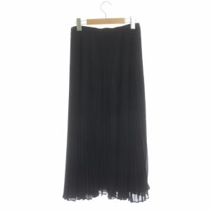 Theory 20AW POLY CHIFFON PLEATED BD S プリーツスカート ロング 0 ブラック