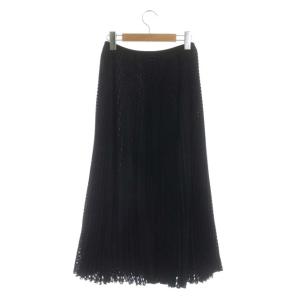 Theory SHEER PLAID/PLEATED MIDI プリーツスカート ロング チェック P ブラック