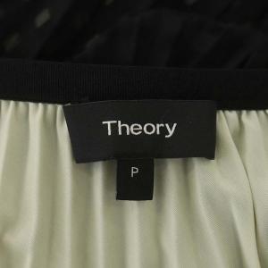 Theory SHEER PLAID/PLEATED MIDI プリーツスカート ロング チェック P ブラック