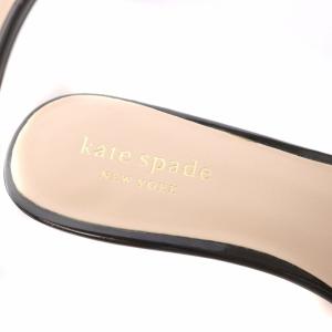 kate spade new york サンダル ミュール パテント エナメル 6 1/2M 23.5cm ブラック 黒