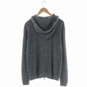 BAREFOOT DREAMS for Ron Herman ジップアップ ニットパーカー 長袖 フード L ライトグレー