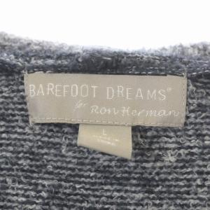 BAREFOOT DREAMS for Ron Herman ジップアップ ニットパーカー 長袖 フード L ライトグレー