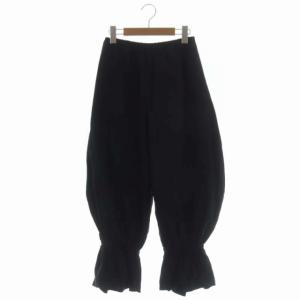 21SS GIZAブロード フリルバルーンTROUSERS パンツ テーパード イージー 36 黒 ブラック